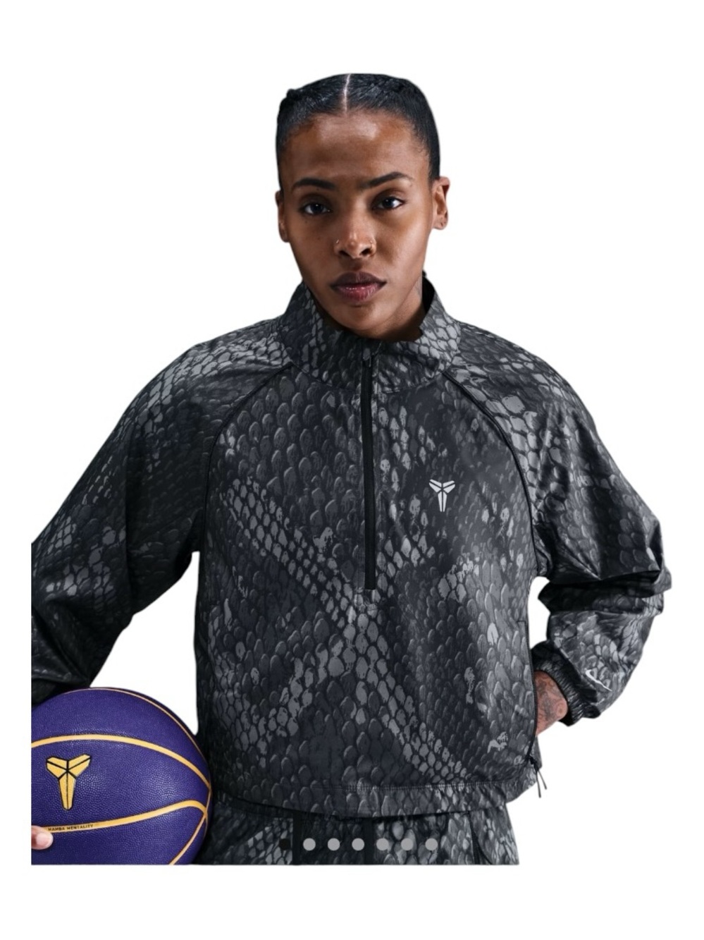 Nike Kobe Bryant Mamba Jacket Womens XS Black Snakeskin 1/4 Quarter Zip NEW NWT